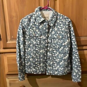 Sezane Wilfrield Jacket size Xxs floral print Jean jacket